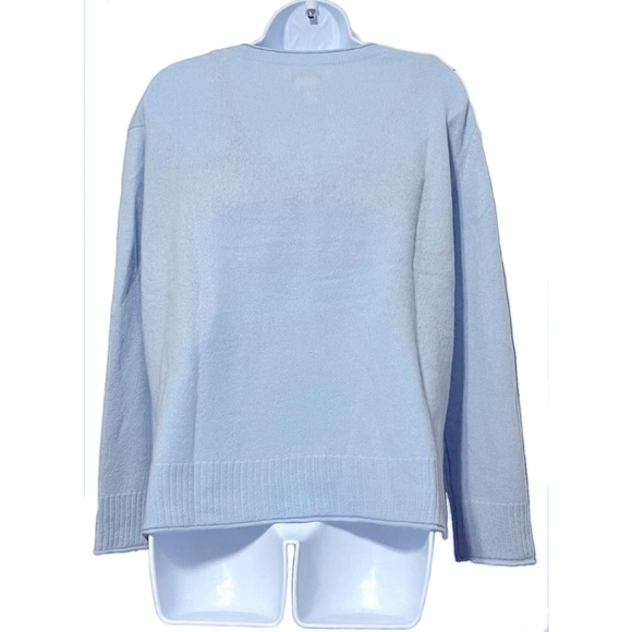 Rachel Zoe Pale Blue Cashmere Sweater, Size Medium - Picture 2 of 10